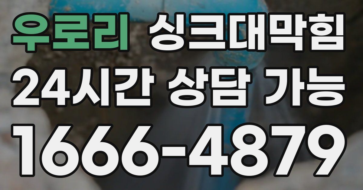 우로리 싱크대 뚫기