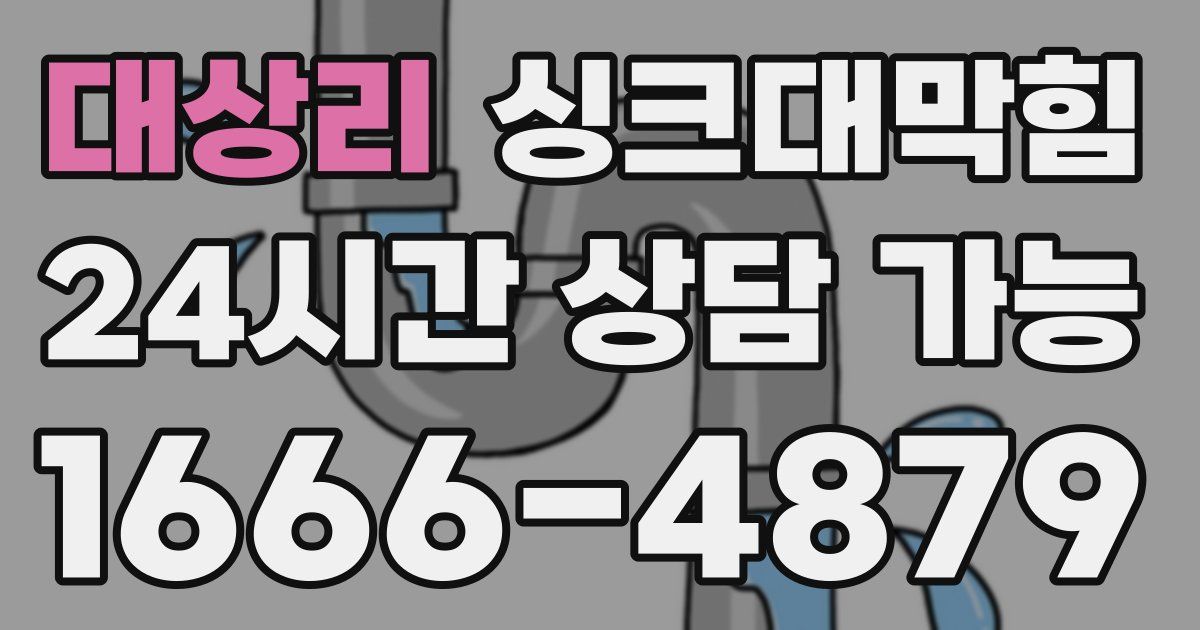 대상리 싱크대 뚫기