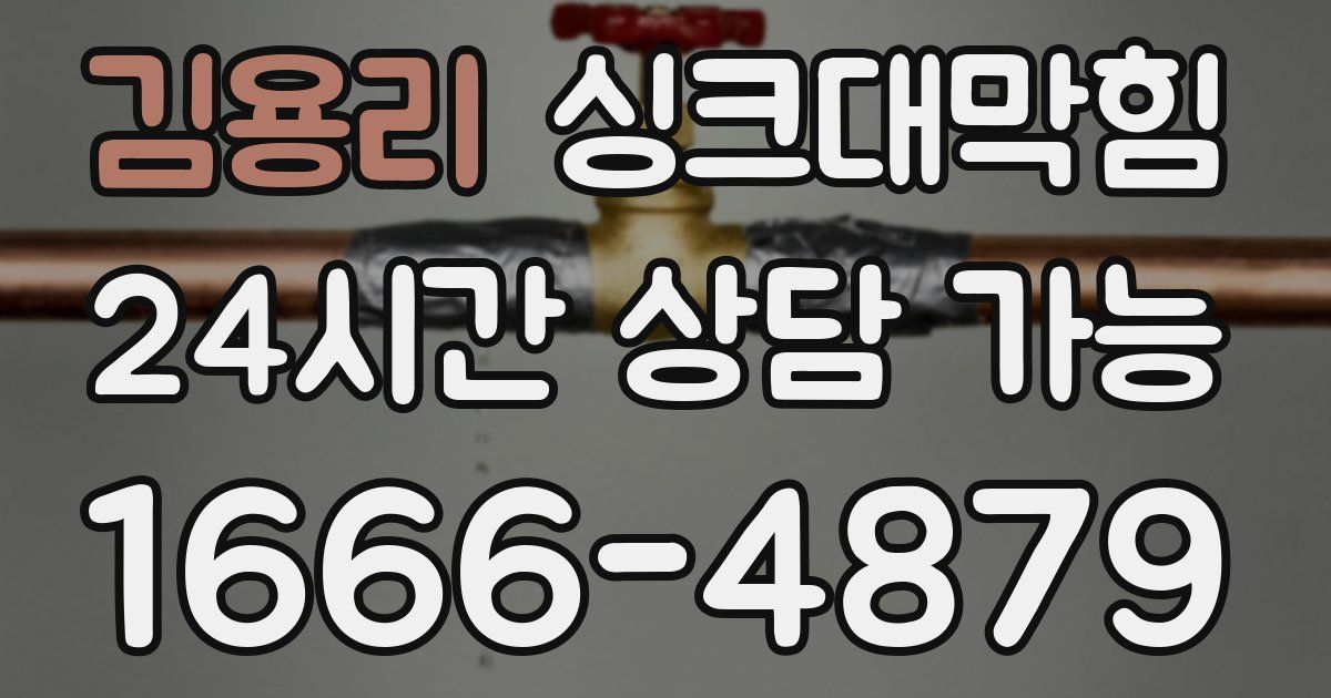 김용리 싱크대 뚫기