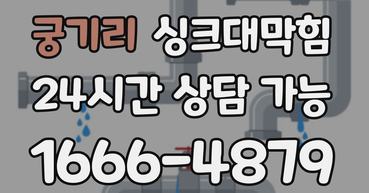 궁기리 싱크대 뚫기