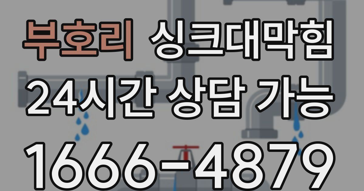 부호리 싱크대 뚫기