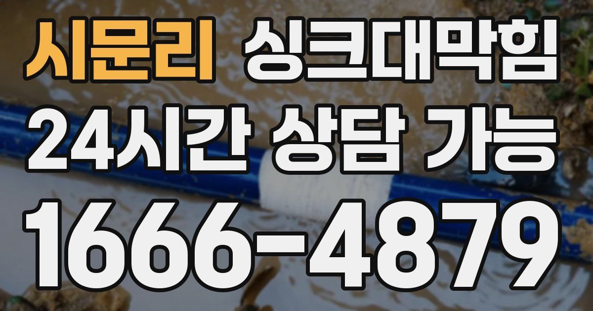 시문리 싱크대 뚫기