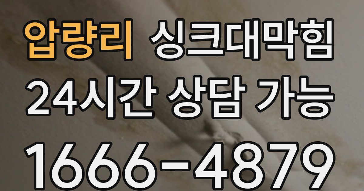 압량리 싱크대 뚫기