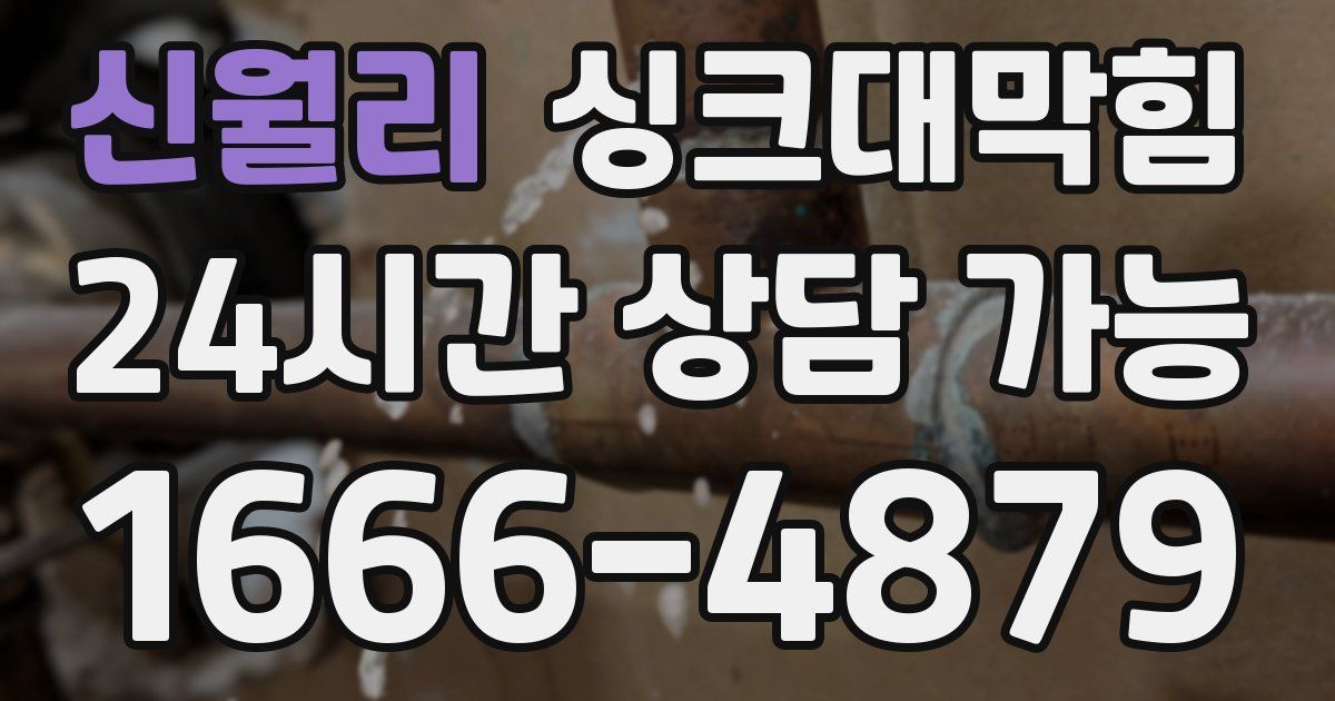 신월리 싱크대 뚫기