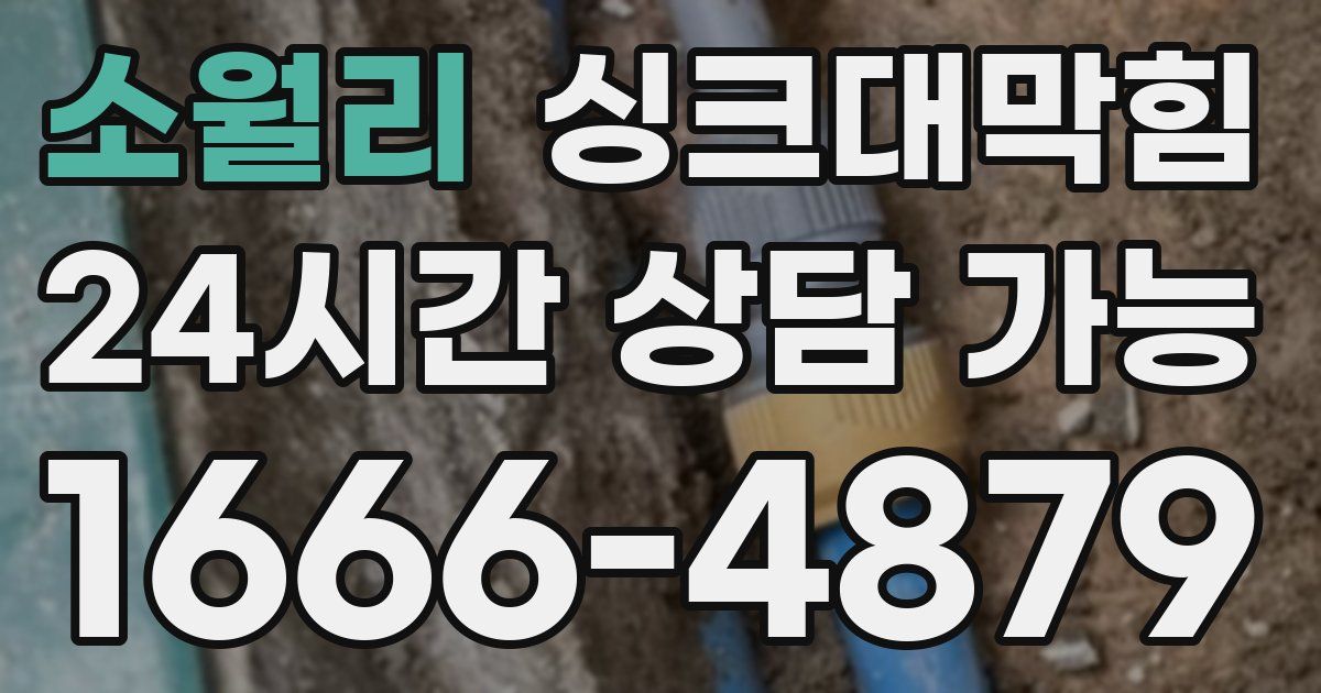 소월리 싱크대 뚫기