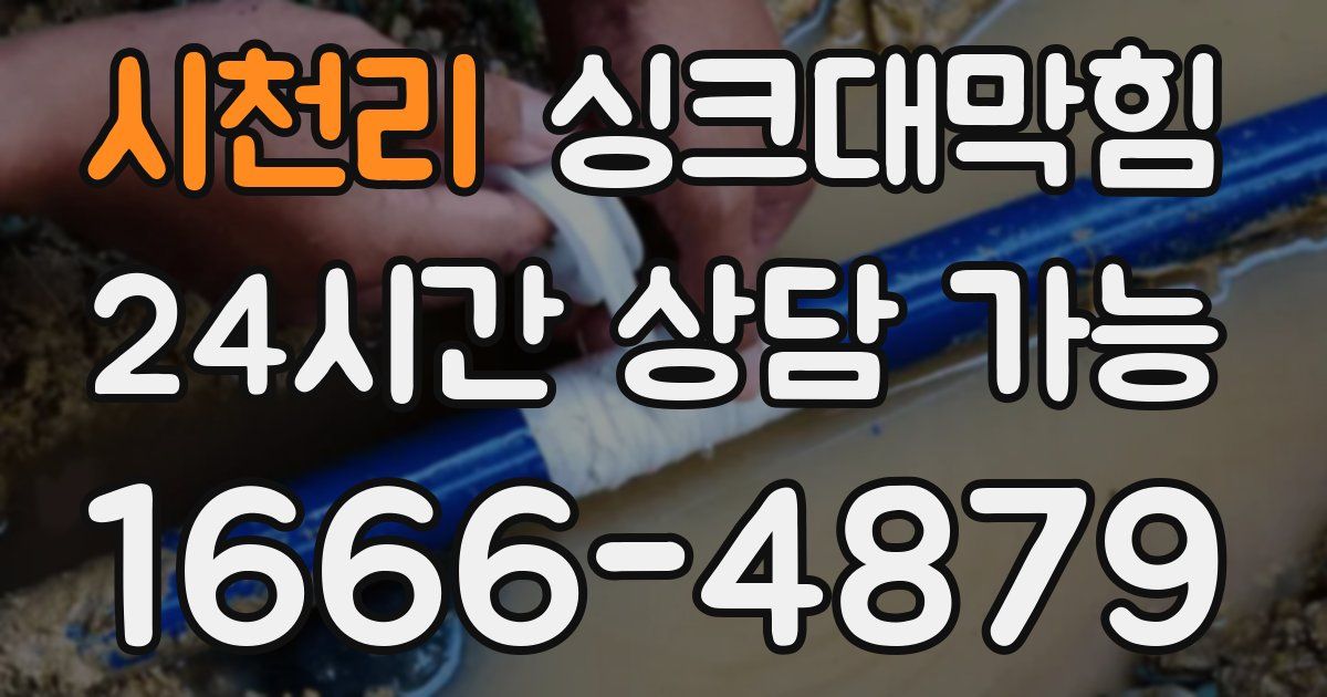 시천리 싱크대 뚫기