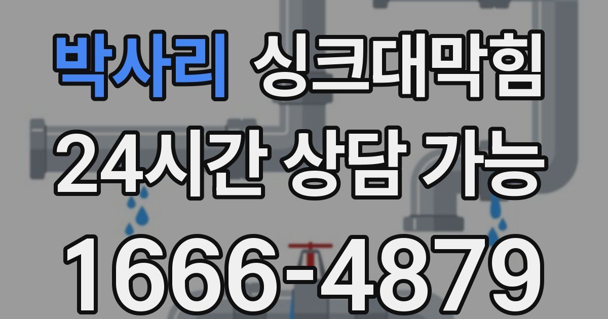 박사리 싱크대 뚫기