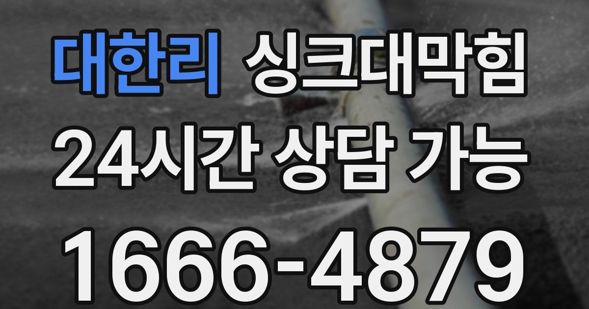 대한리 싱크대 뚫기