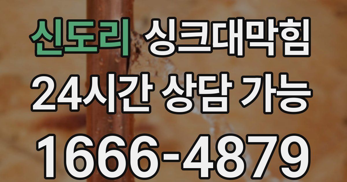 신도리 싱크대 뚫기