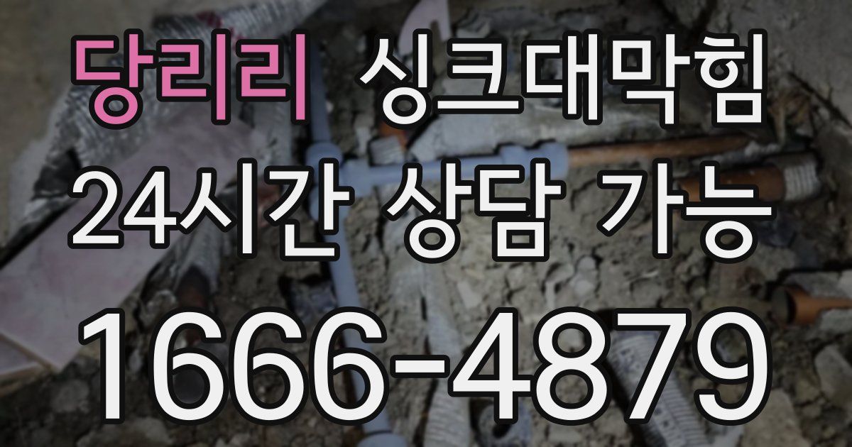 당리리 싱크대 뚫기