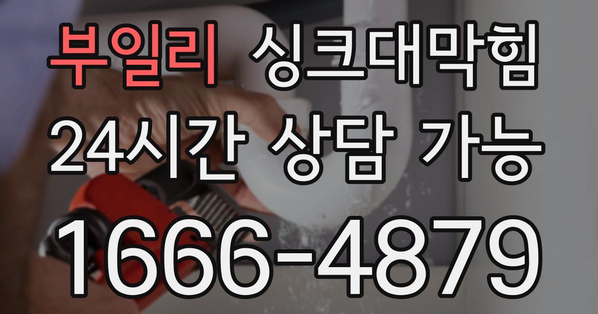부일리 싱크대 뚫기