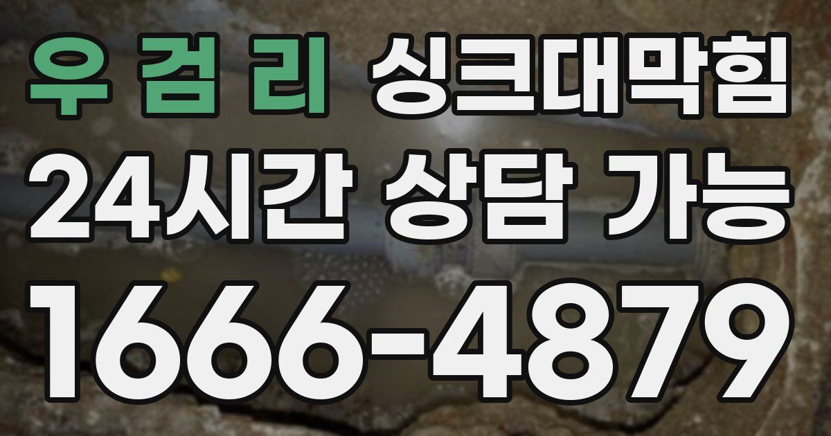 우 검 리 싱크대 뚫기