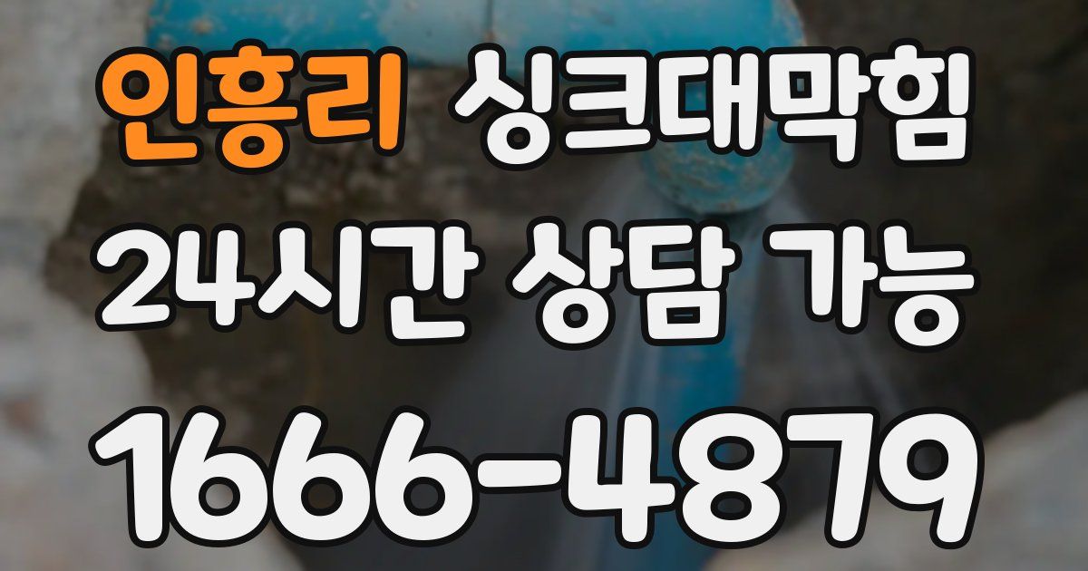 인흥리 싱크대 뚫기
