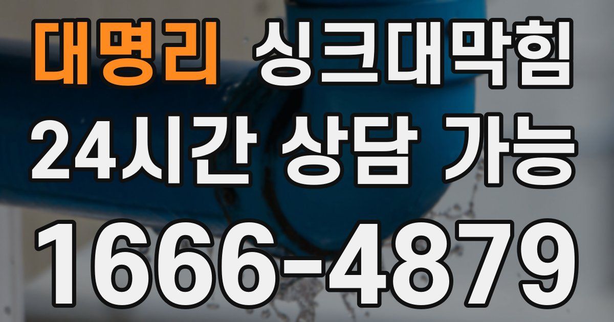 대명리 싱크대 뚫기