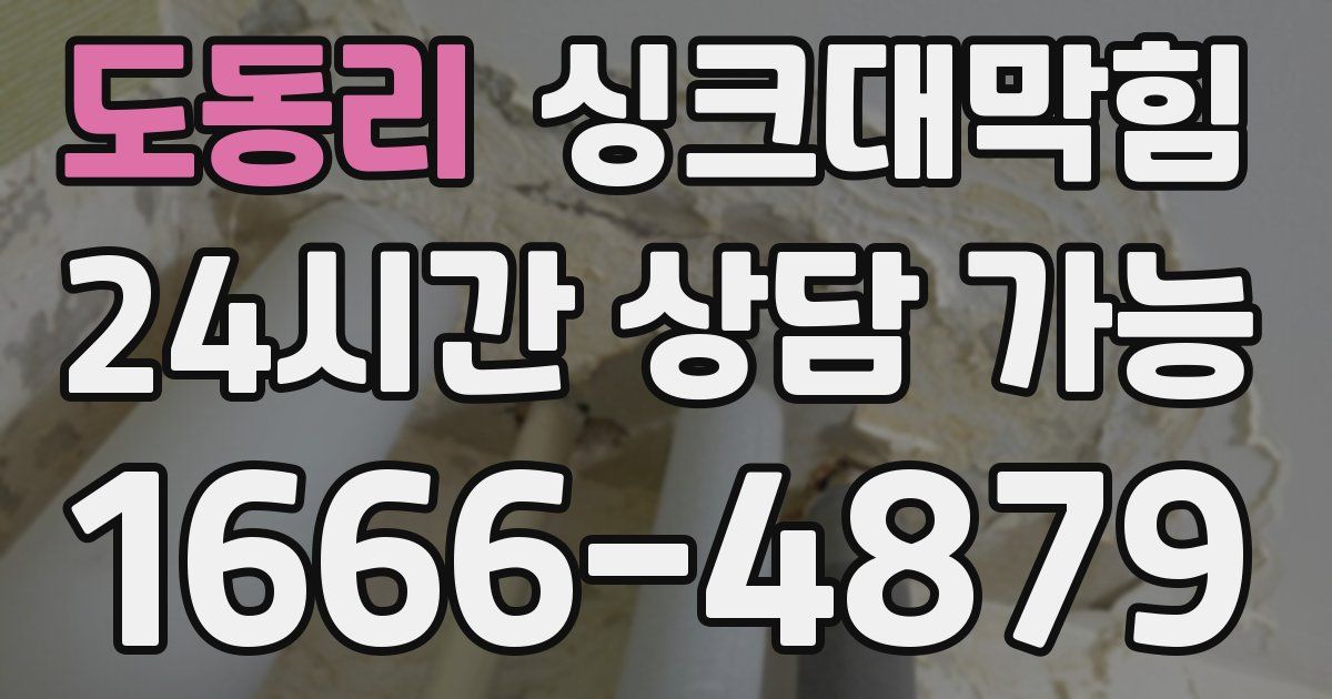 도동리 싱크대 뚫기