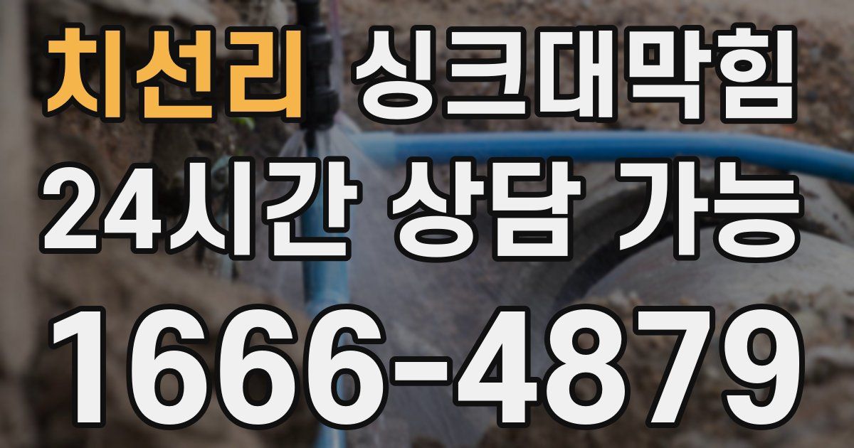 치선리 싱크대 뚫기