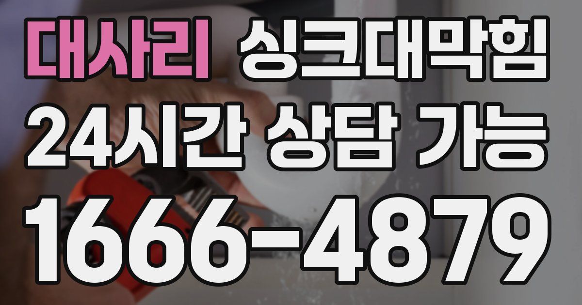 대사리 싱크대 뚫기