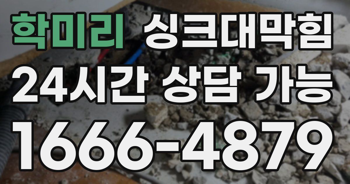 학미리 싱크대 뚫기
