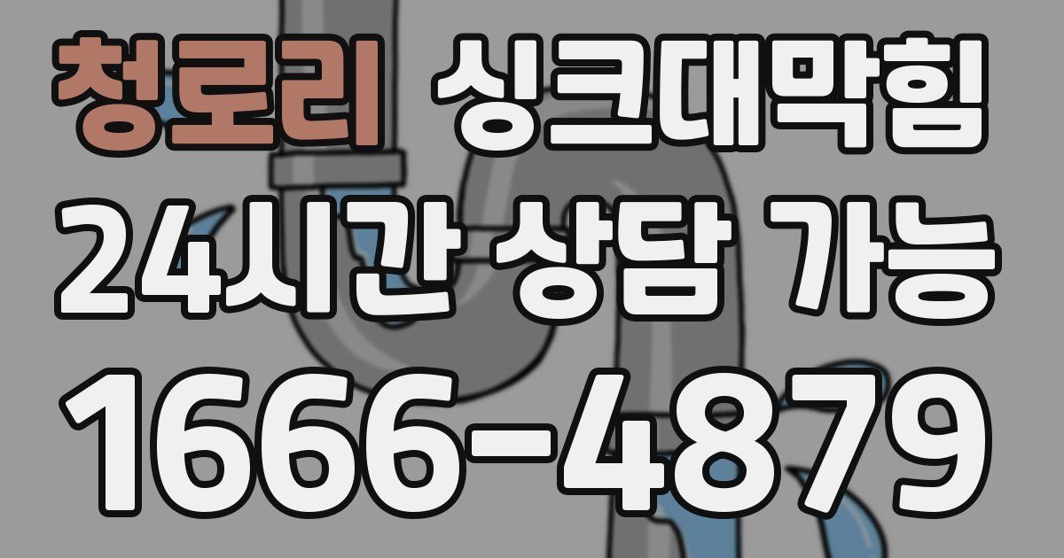 청로리 싱크대 뚫기