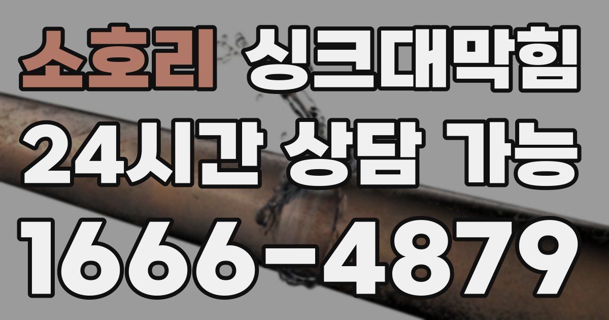 소호리 싱크대 뚫기