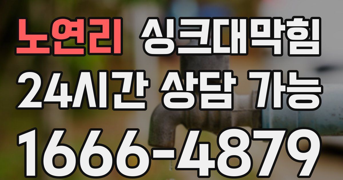 노연리 싱크대 뚫기