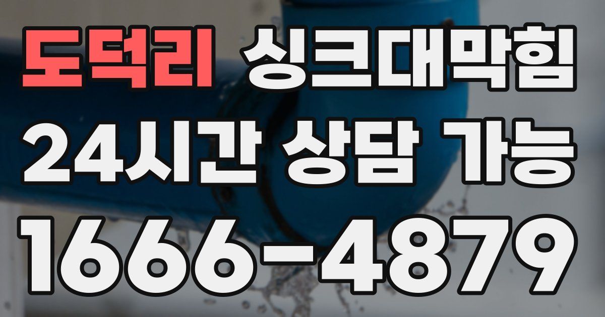 도덕리 싱크대 뚫기