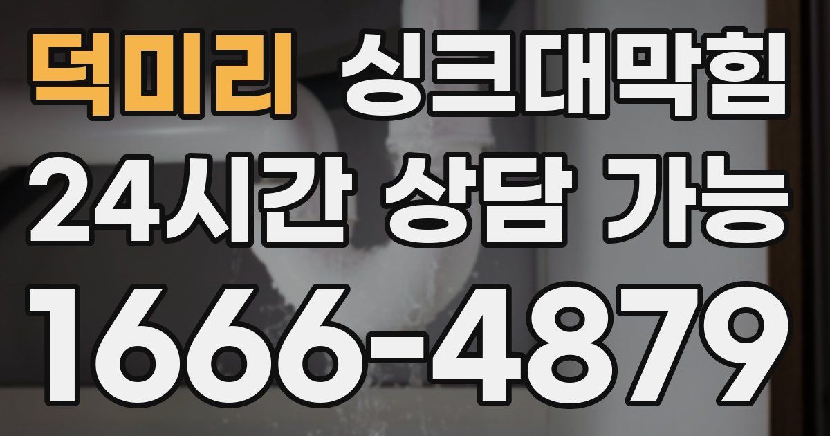 덕미리 싱크대 뚫기