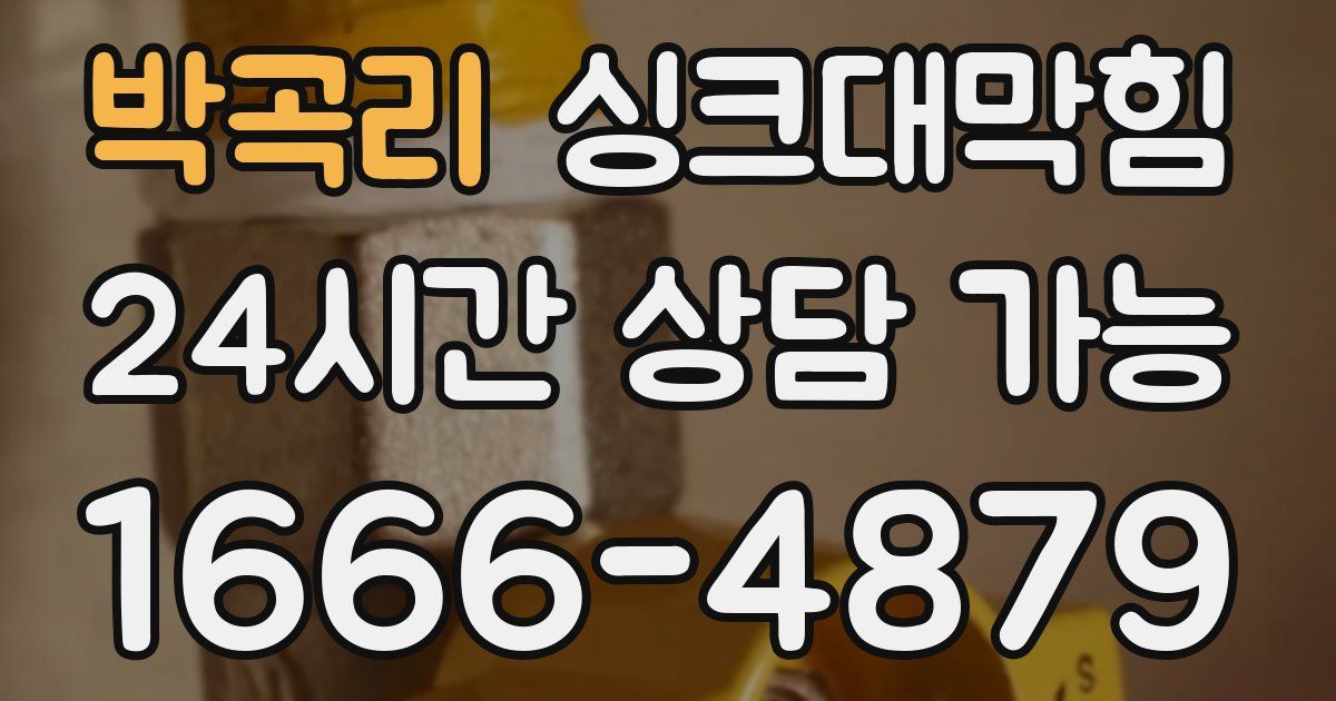 박곡리 싱크대 뚫기