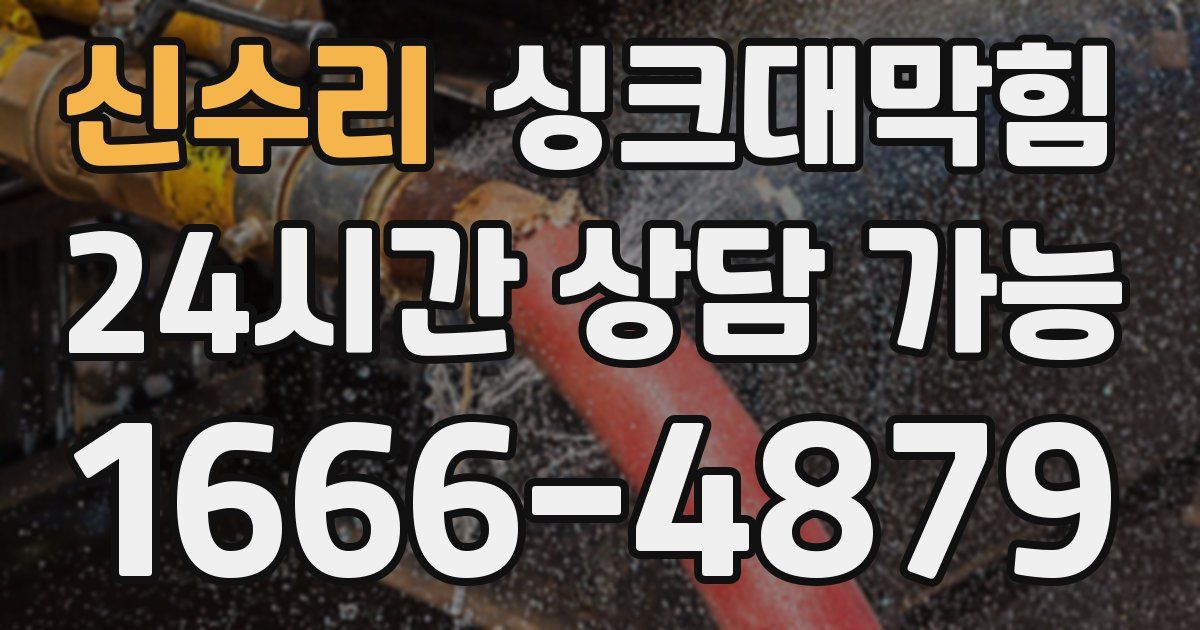 신수리 싱크대 뚫기