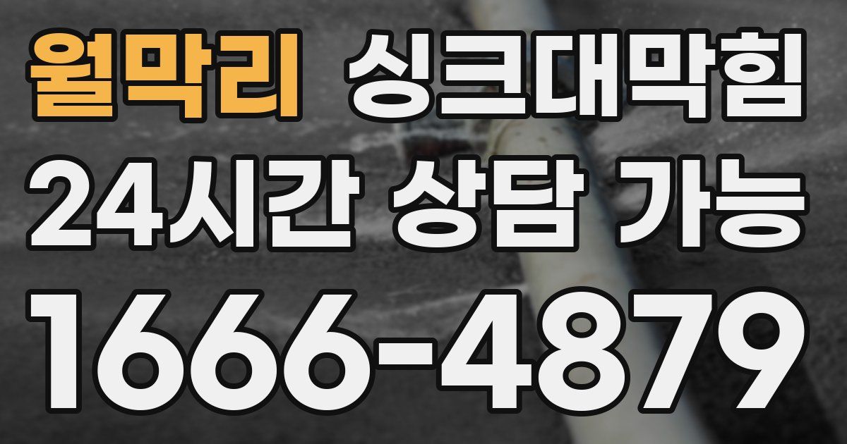 월막리 싱크대 뚫기