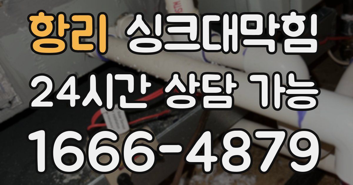 항리 싱크대 뚫기