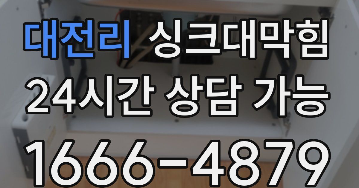 대전리 싱크대 뚫기