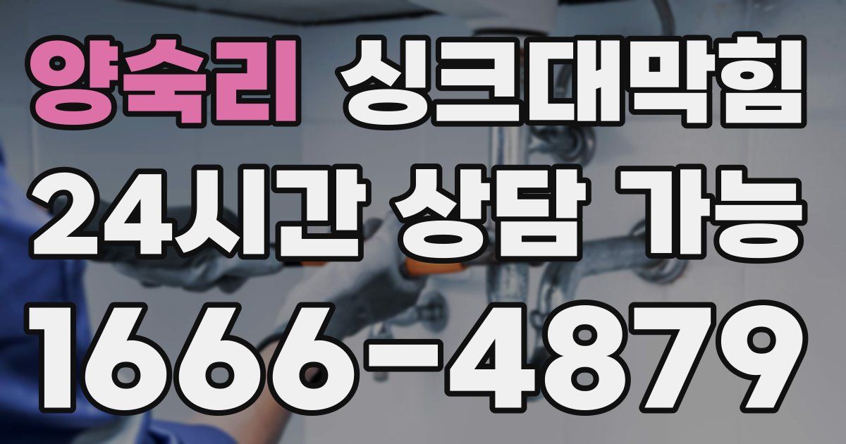 양숙리 싱크대 뚫기