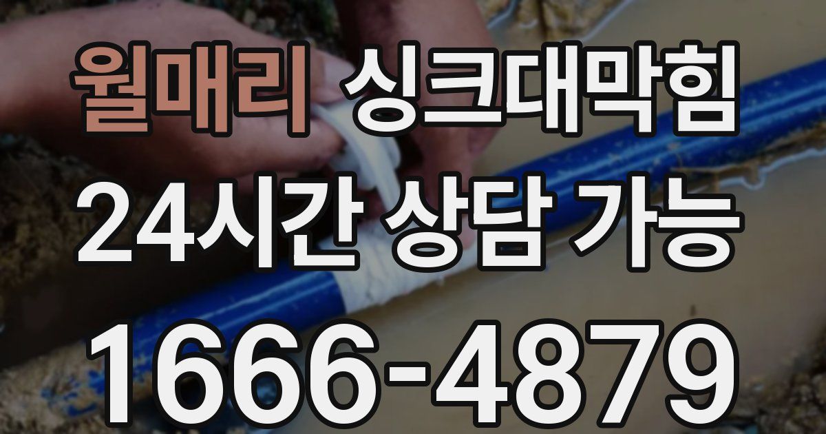 월매리 싱크대 뚫기