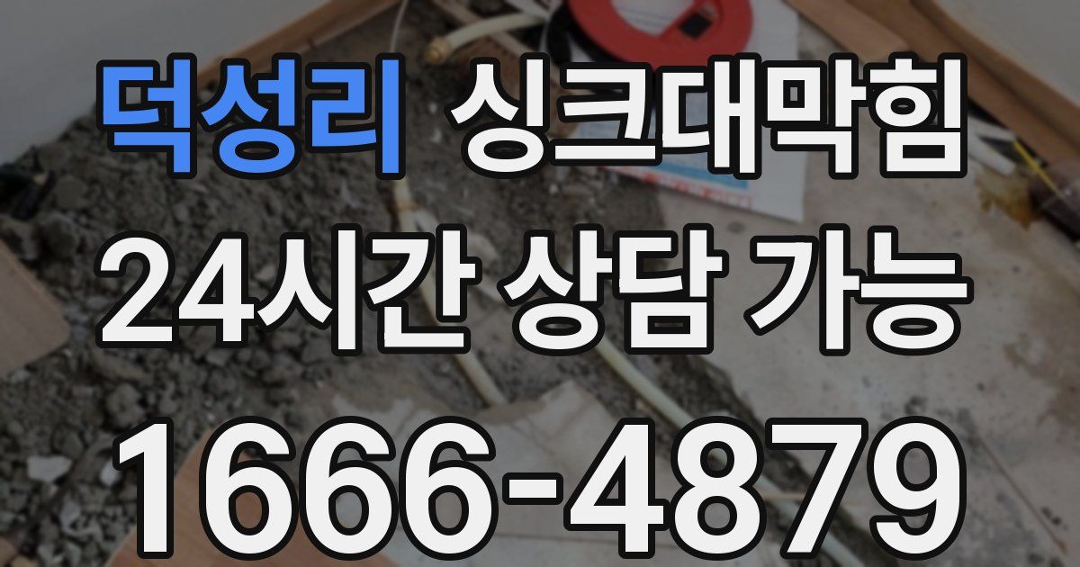 덕성리 싱크대 뚫기