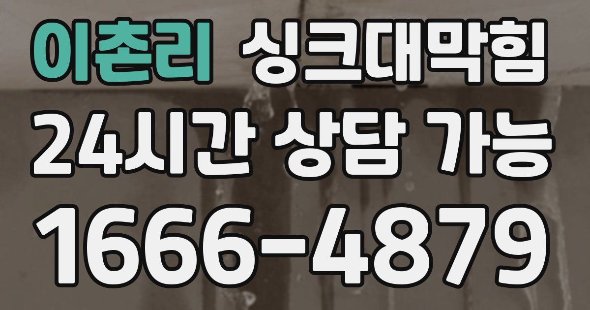 이촌리 싱크대 뚫기