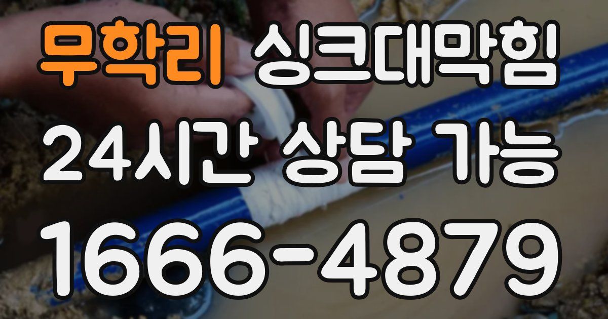 무학리 싱크대 뚫기