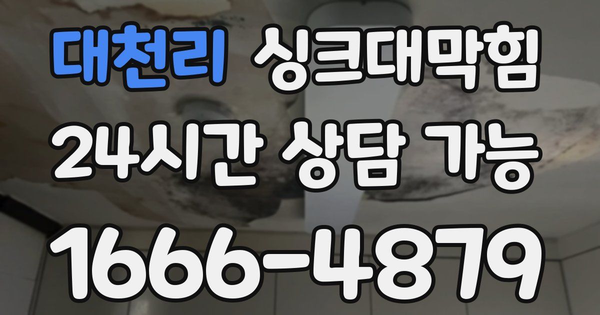 대천리 싱크대 뚫기