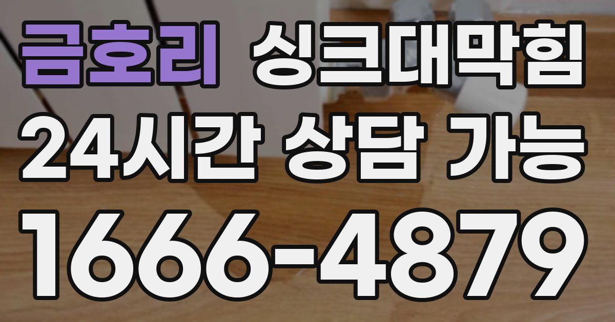 금호리 싱크대 뚫기