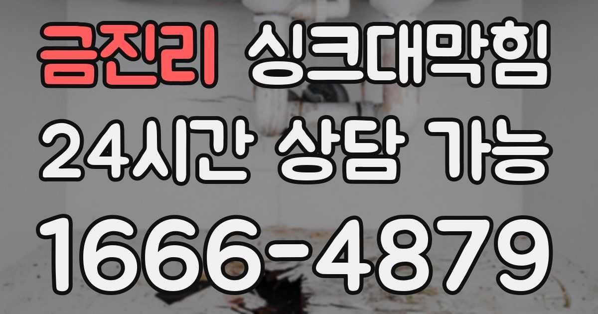 금진리 싱크대 뚫기