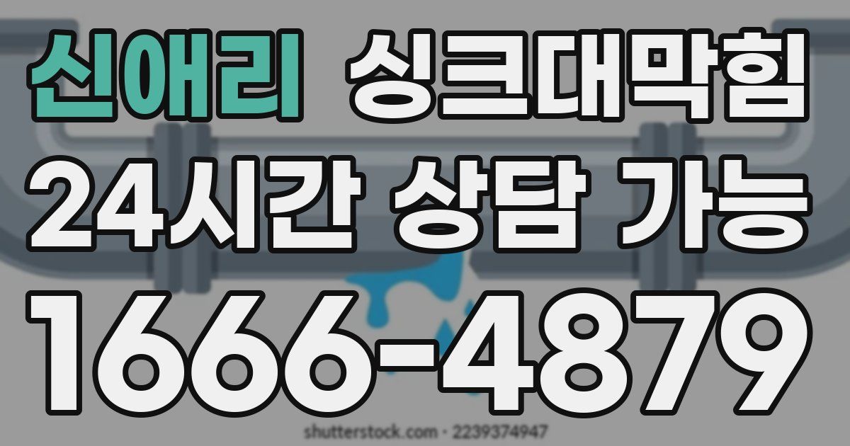 신애리 싱크대 뚫기
