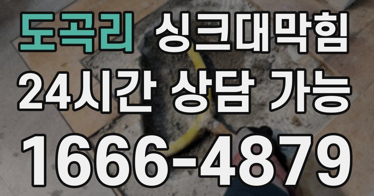도곡리 싱크대 뚫기