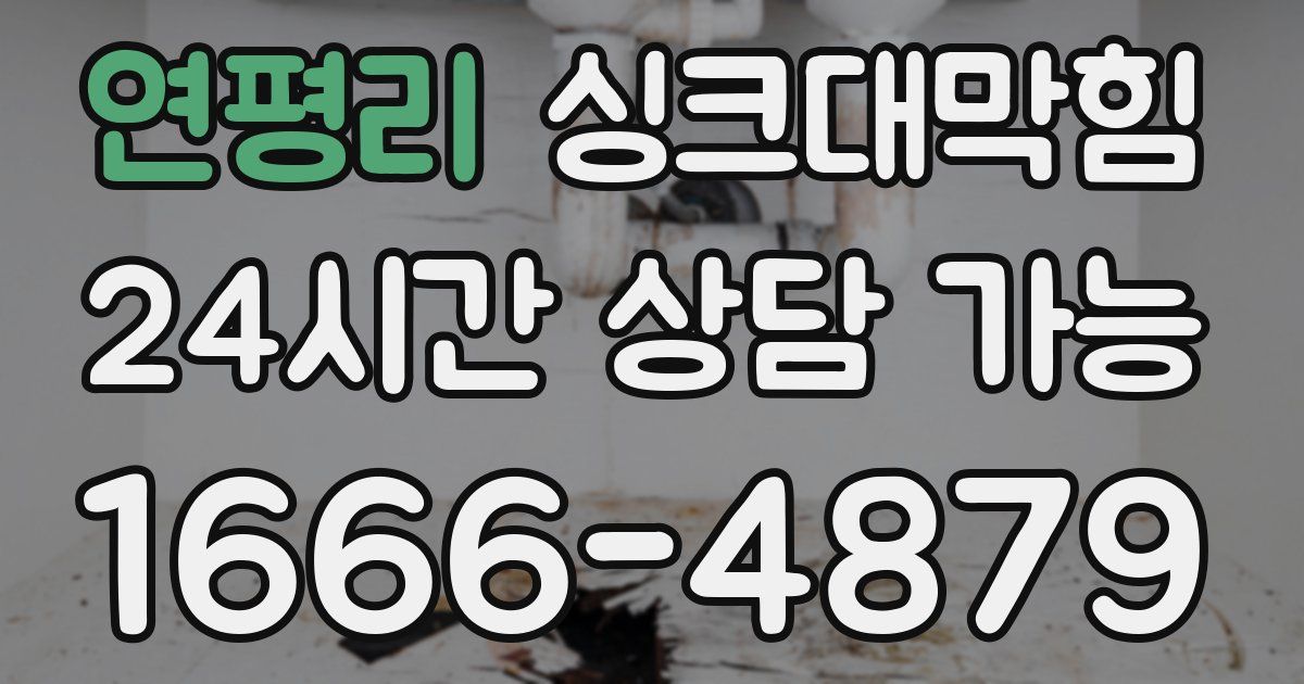 연평리 싱크대 뚫기