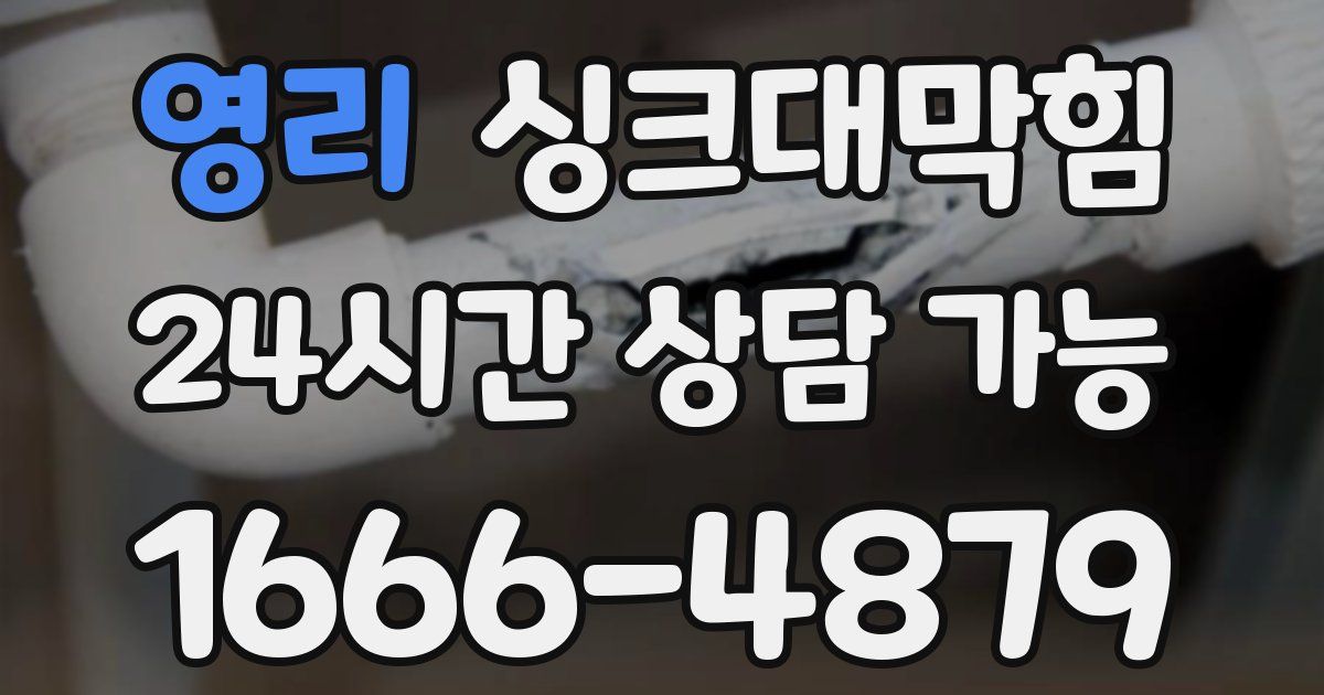 영리 싱크대 뚫기