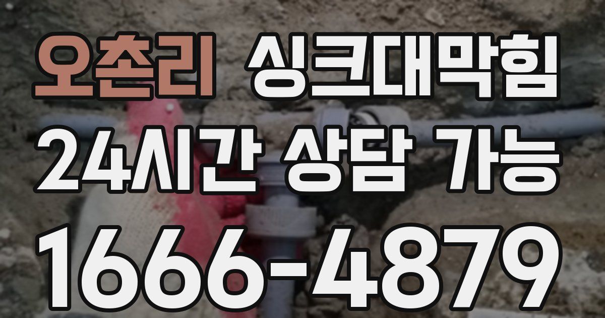 오촌리 싱크대 뚫기