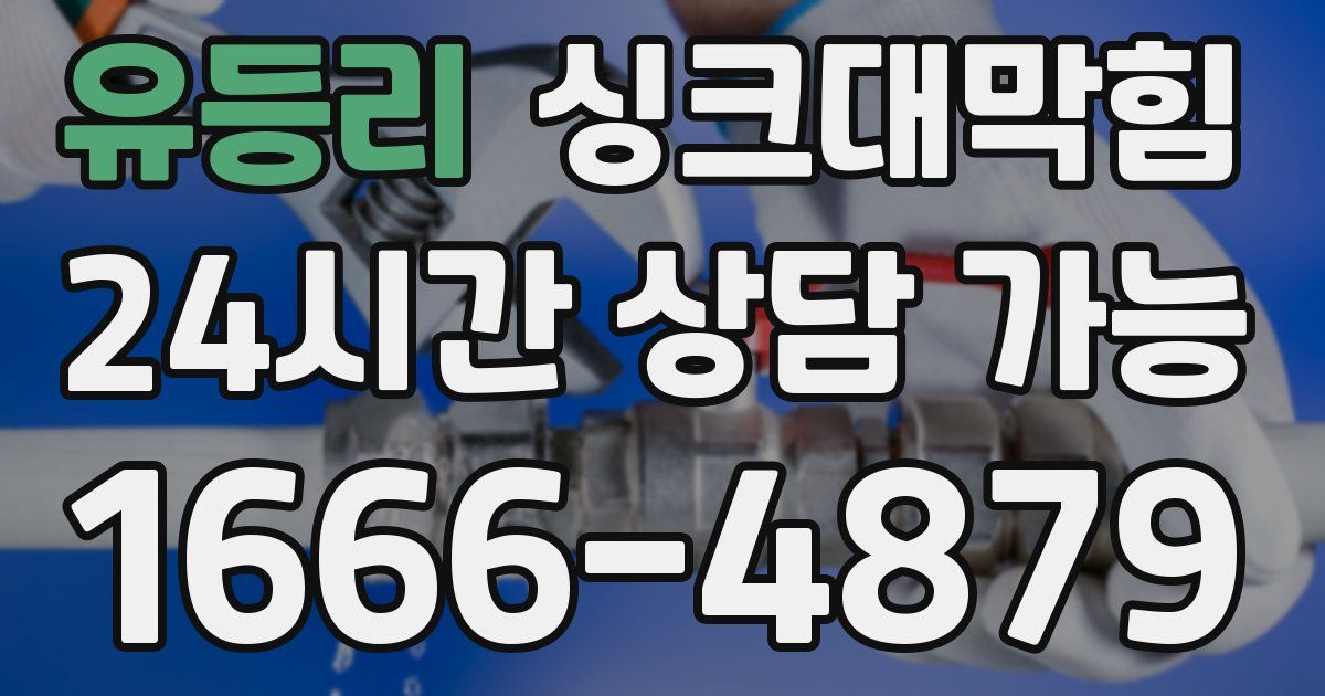 유등리 싱크대 뚫기