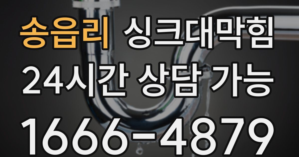 송읍리 싱크대 뚫기