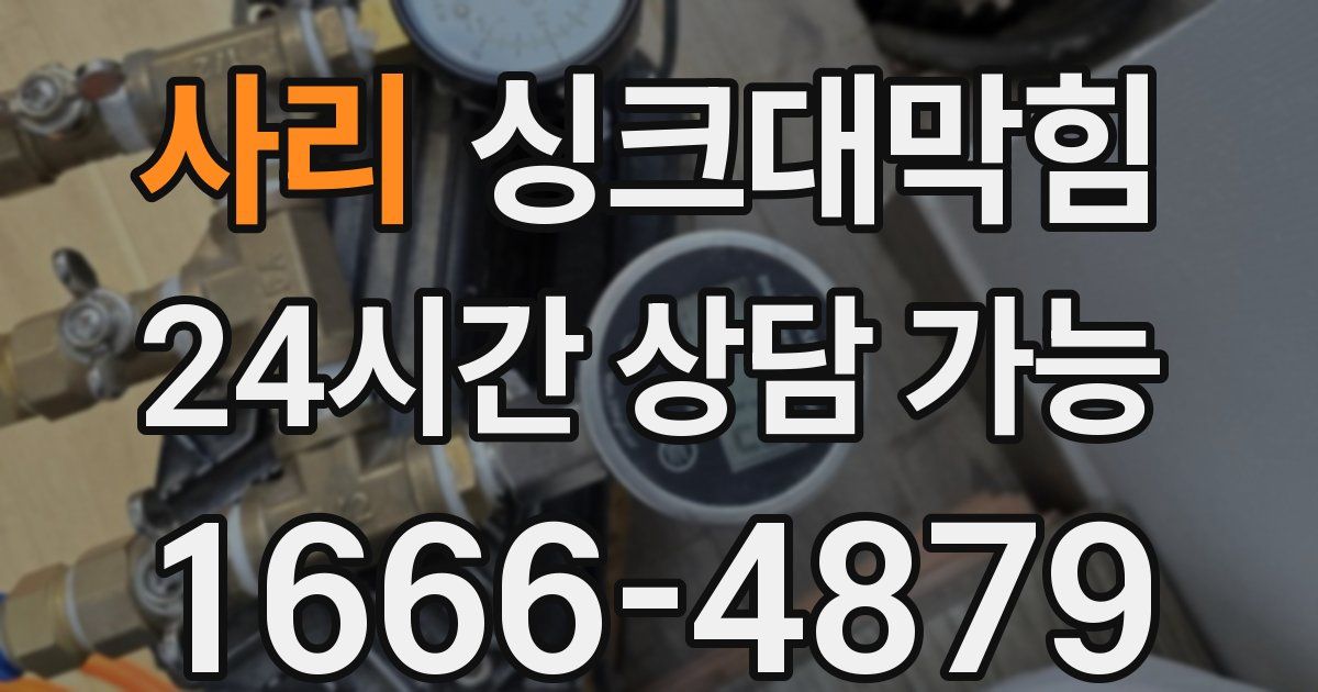 사리 싱크대 뚫기