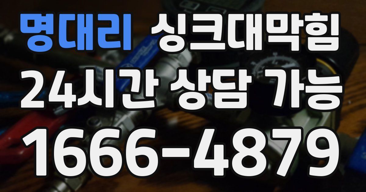 명대리 싱크대 뚫기