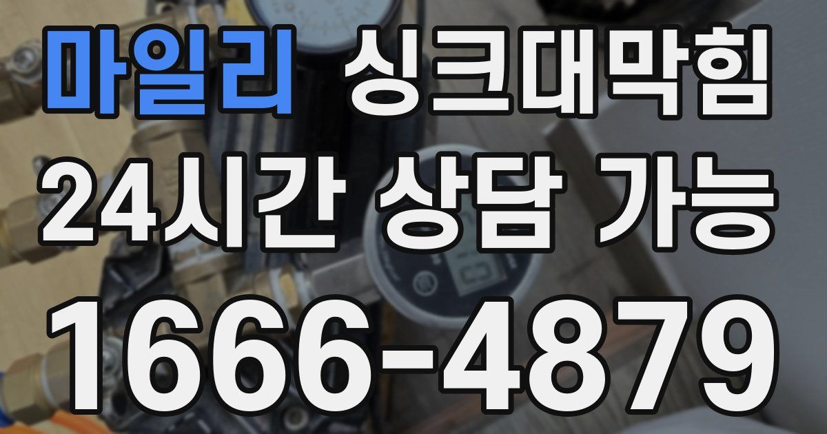 마일리 싱크대 뚫기